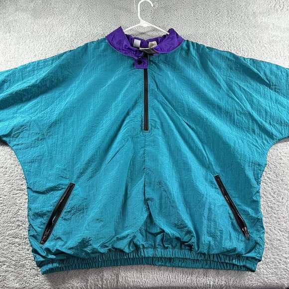 Vintage 80s 90s Gore Tex Windbreaker Jacket Mens XL Half Zip Blue Lined Retro‎ - Picture 6 of 15